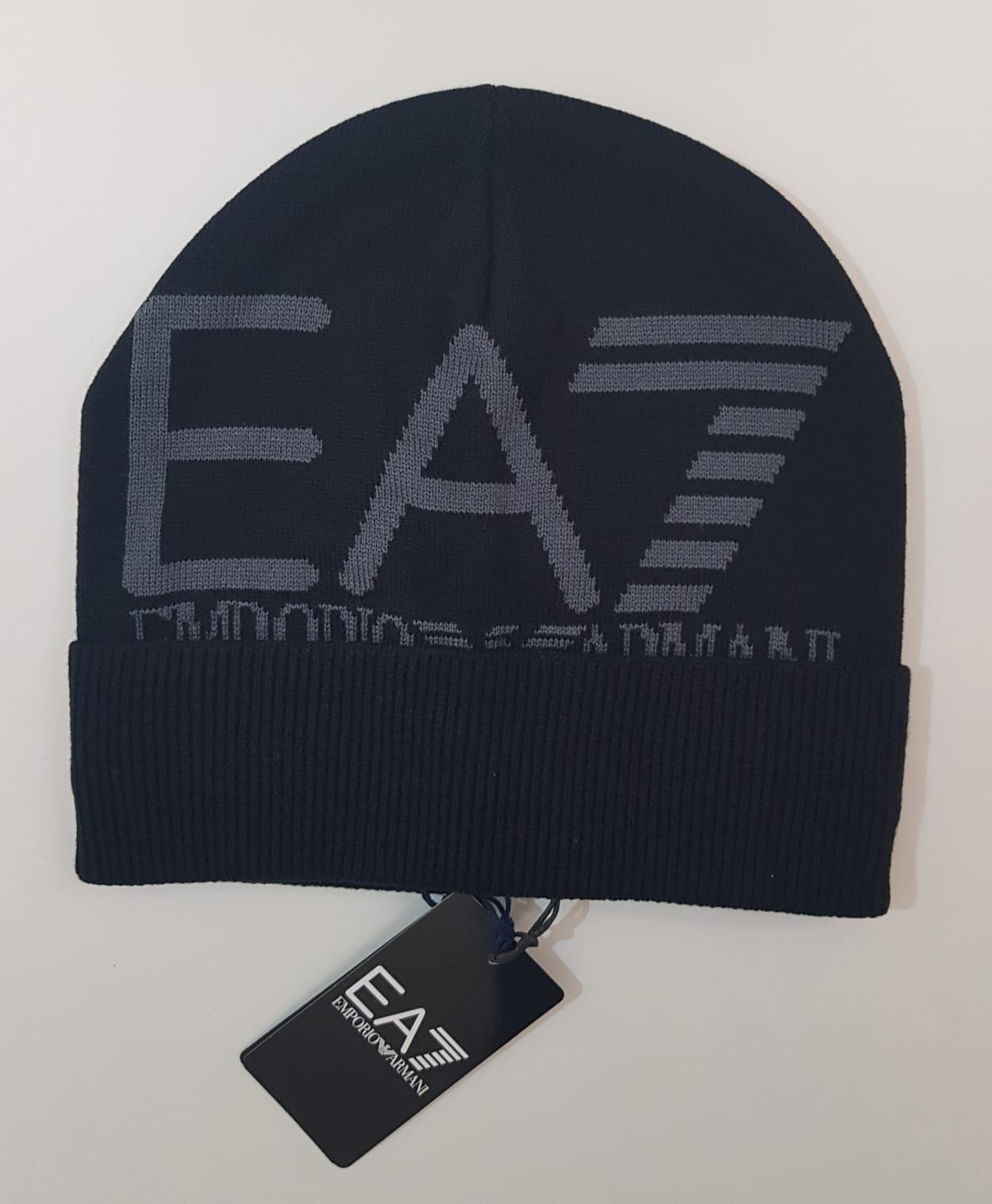 Cappello EA7 Lana Logo Nero