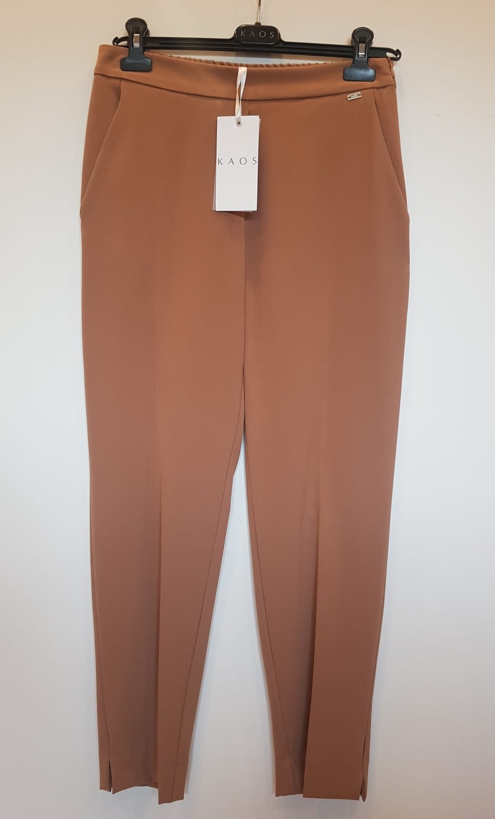 Pantalone Donna Kaos Collection Poliviscosa Elastica Cammello