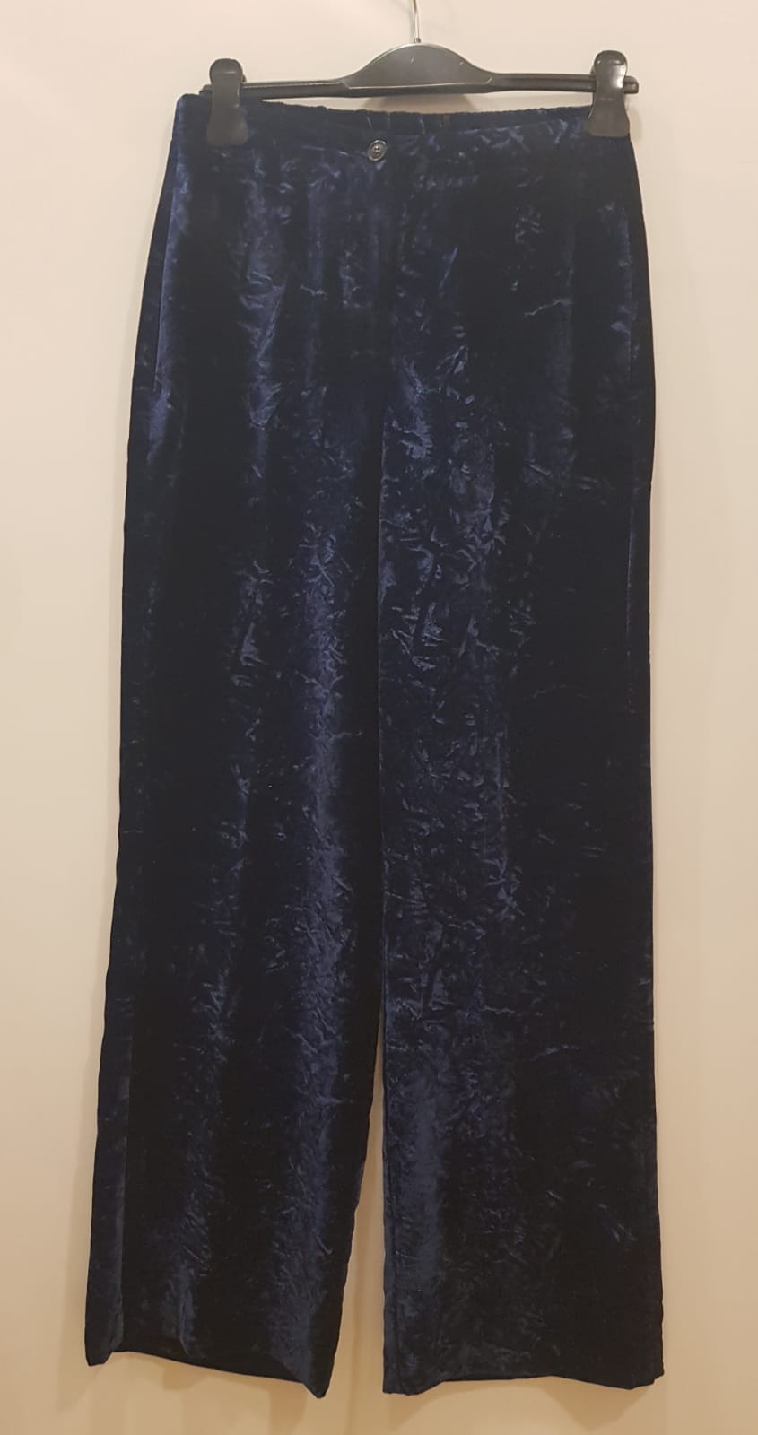 Pantalone Donna Seventy Velluto Liscio Blu
