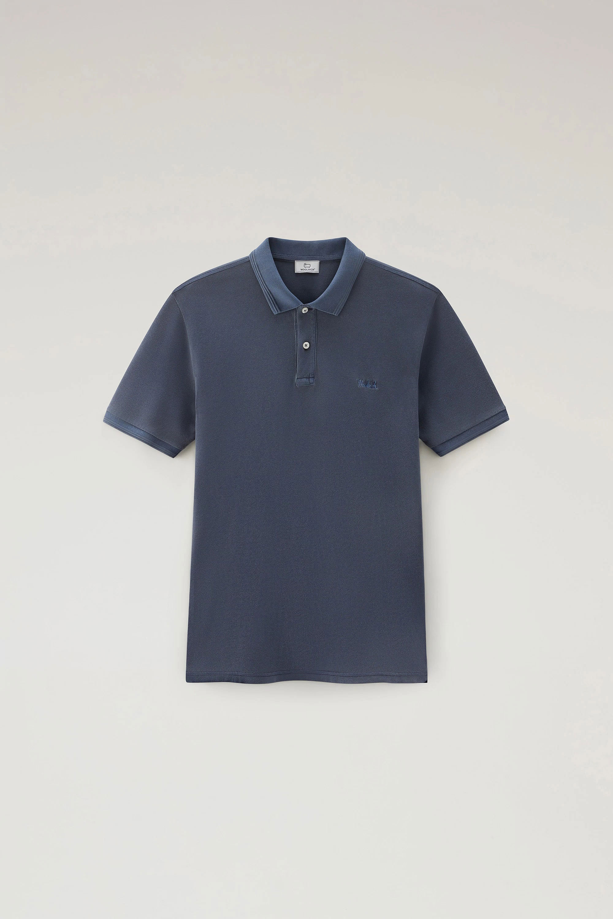 Polo Woolrich Mackinack Tinta In Capo in Pique Blu