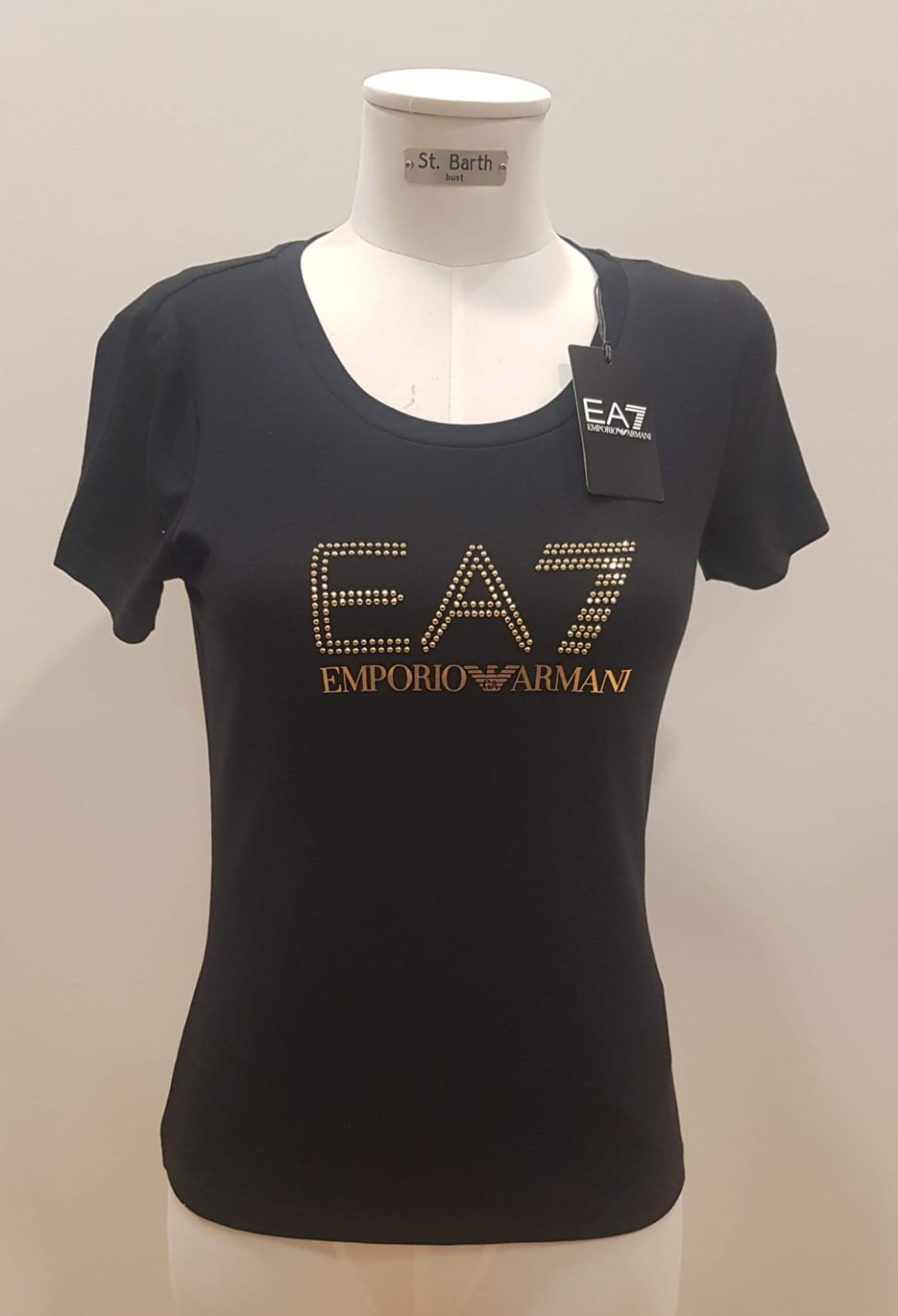 T-shirt EA7 Mezze Maniche Nera