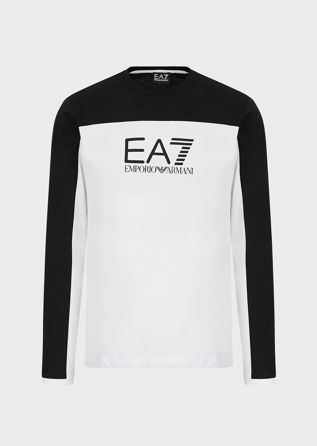 T-Shirt Uomo EA7 Manica Lunga Cotone Bianco