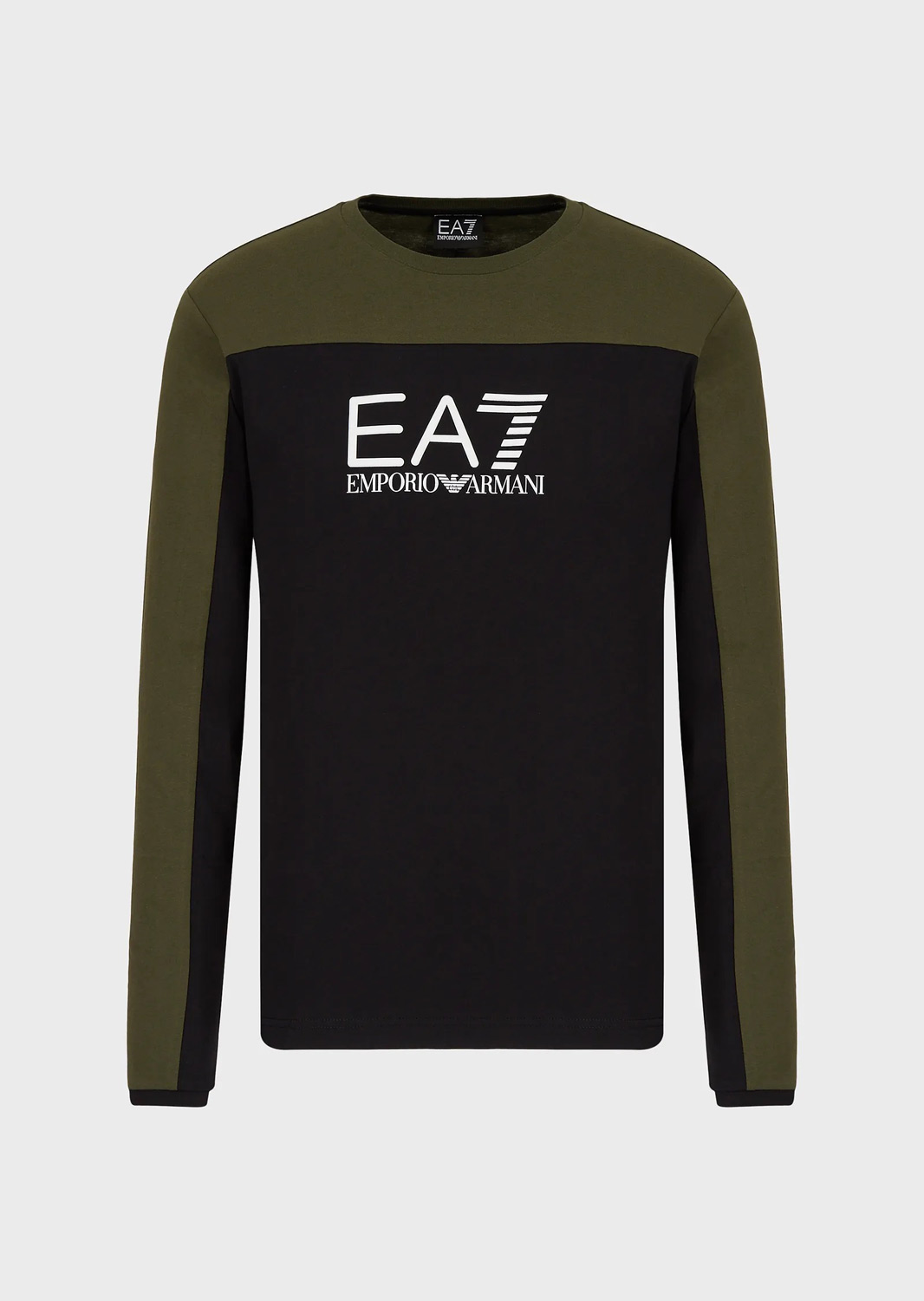 T-Shirt Uomo EA7 Manica Lunga Cotone Nero