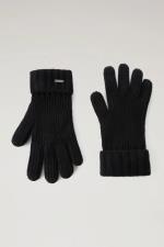 Guanti Woolrich Cashmere Ribbed Nero