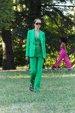 Kaos Collection Tailleur Donna Coordinato Giacca Pantalone Verde