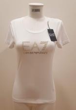 T-shirt EA7 Evolution In Jersey Di Misto Cotone Bianco